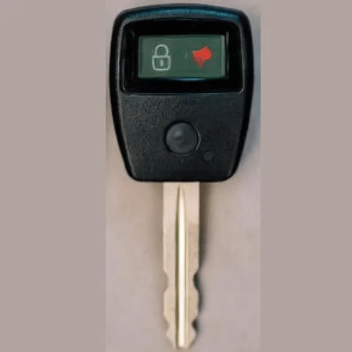 Close-up of a transponder chip car key