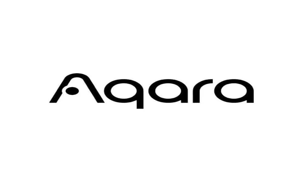 The Aqara logo displayed on a white background, featuring a stylized uppercase "A" with a circular dot inside its left side, followed by the brand name in rounded black lowercase lettering.