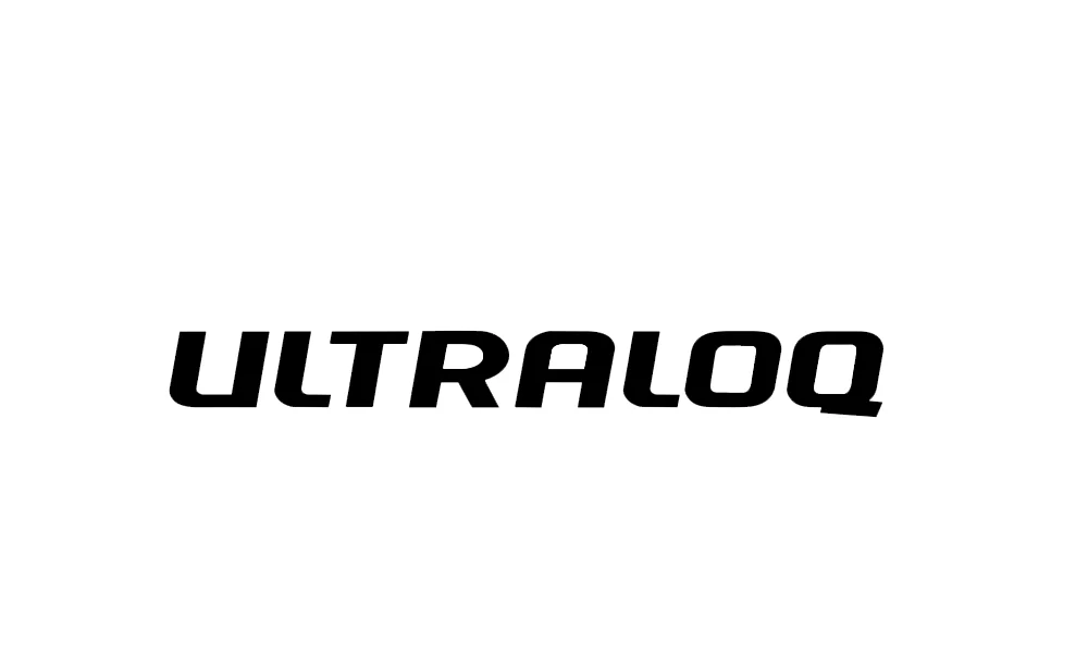 The Ultraloq logo displayed as bold black uppercase "ULTRALOQ" lettering in a modern, slightly italicized font with smooth rounded edges on a plain white background.