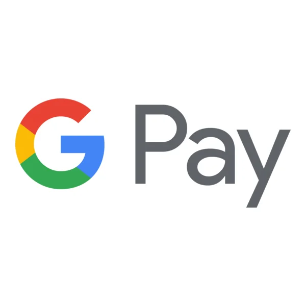The Google Pay logo displayed on a white background, featuring the multicolored Google "G" icon in red, yellow, green, and blue beside the word "Pay" in large gray lettering.