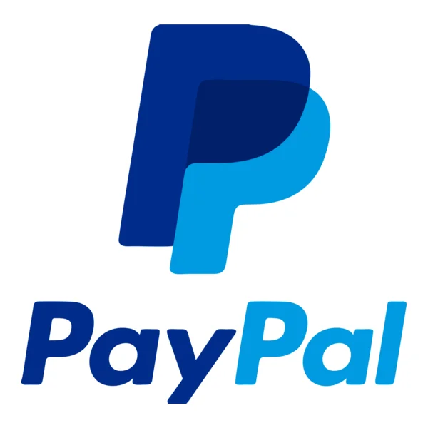 The PayPal logo displayed on a white background, featuring the recognizable overlapping dark blue and light blue "P" symbol above the brand name "PayPal," with "Pay" in dark blue and "Pal" in light blue italic lettering.